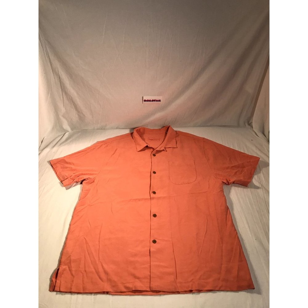 Tommy Bahama Button Up Mens sz XL Orange - Picture 1 of 6